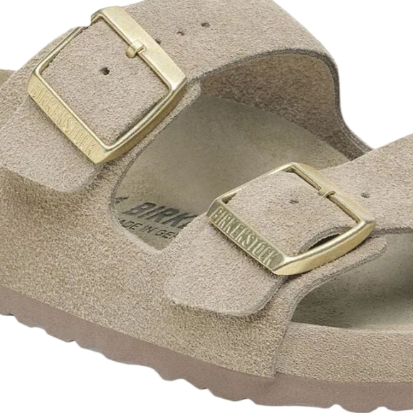 Birkenstock Arizona Sandels Suede Leather - Taupe Size 40 - Picture 4 of 16